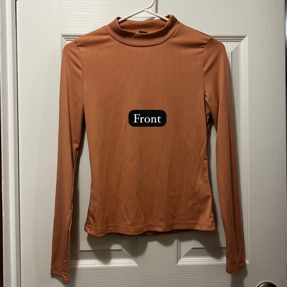 SHEIN Rust Long Sleeve Top